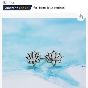 Boma Lotus Blossom Flower Stud Earrings